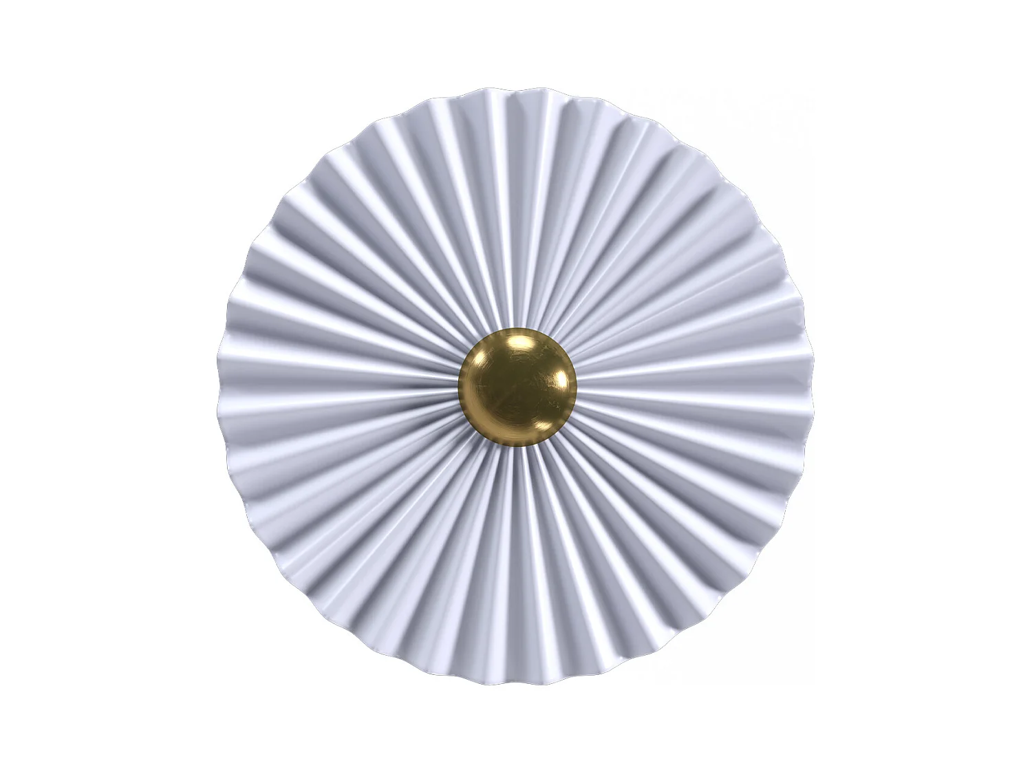 Lámpara Aplique de Pared Flor en Metal Blanco y Dorado - 45CM Blanco