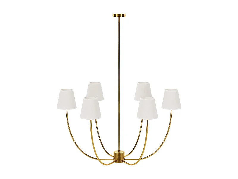 Goldene Deckenleuchter mit 6 Schirmen - Arena