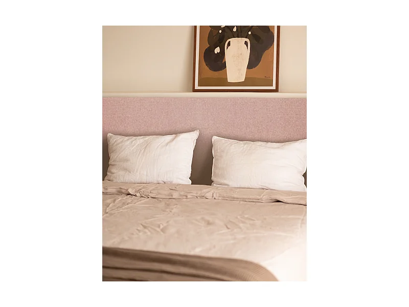 Cabecero tapizado de poliéster liso en color rosa 150x60cm - HOOLA - DECOWOOD