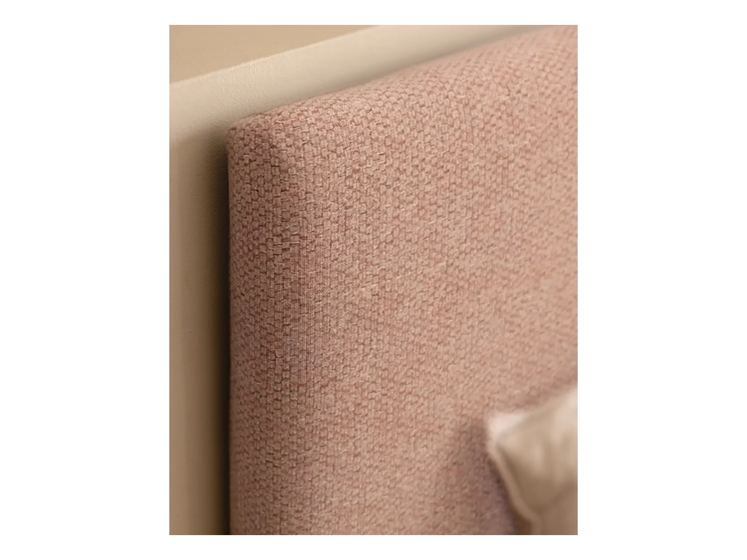 Testiera imbottita in poliestere liscio colore rosa 160x60cm - HOOLA - DECOWOOD