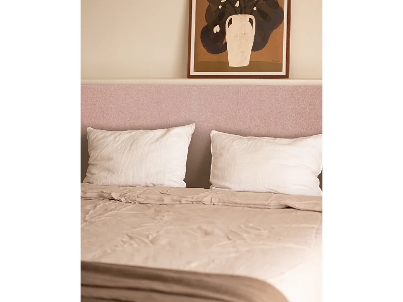 Tête de lit tapissée lisse rose 160x60cm - HOOLA - DECOWOOD