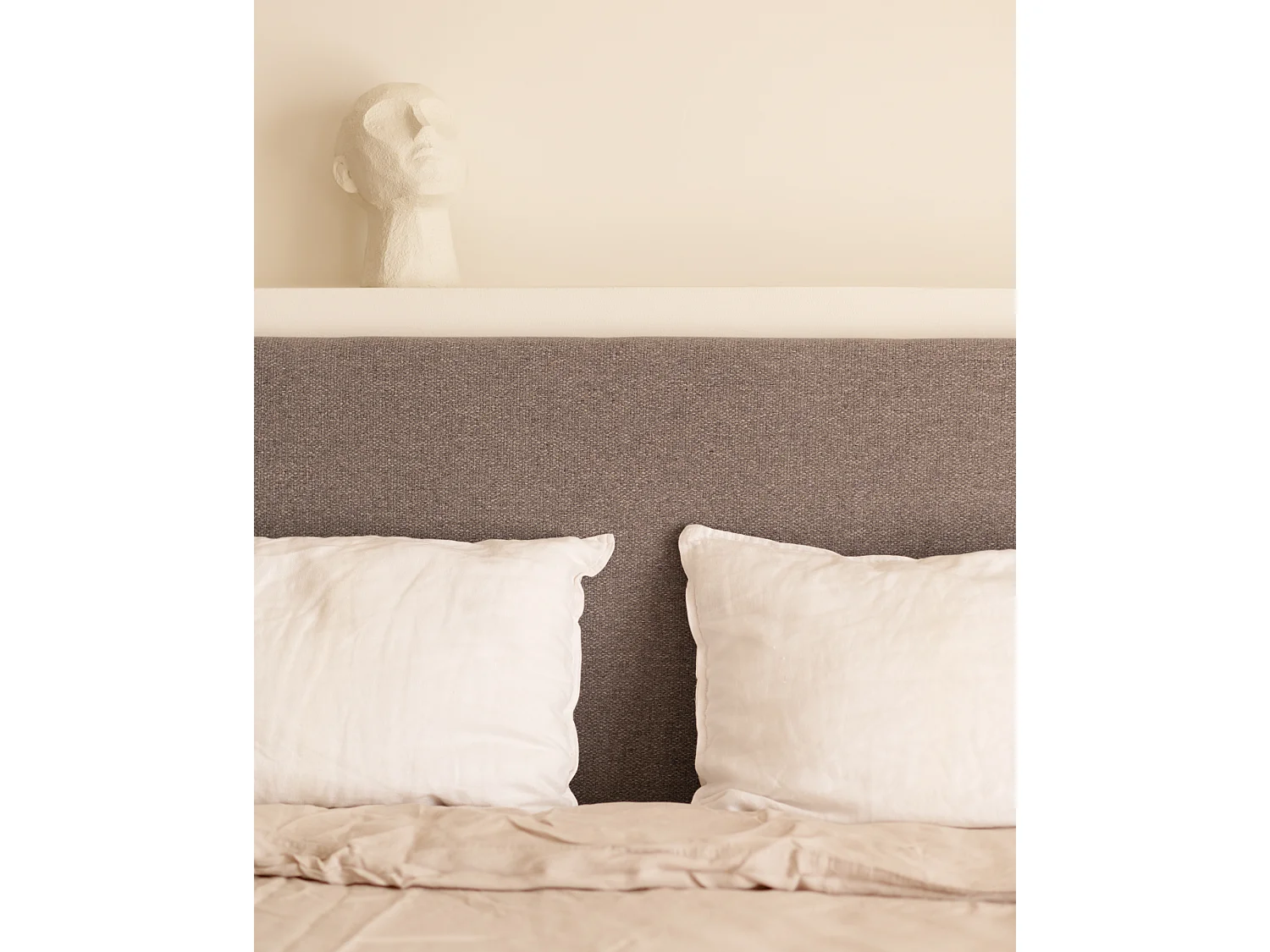 Testiera imbottita in poliestere liscio colore viola 180x60cm - HOOLA - DECOWOOD