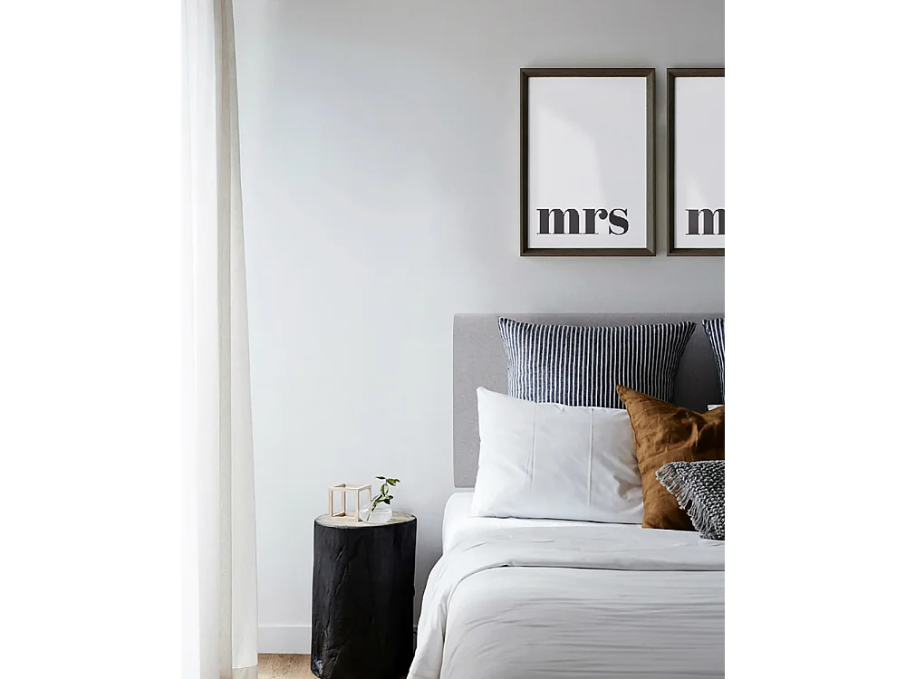 Cabecero tapizado de poliéster liso en color lavanda 150x60cm - HOOLA - DECOWOOD