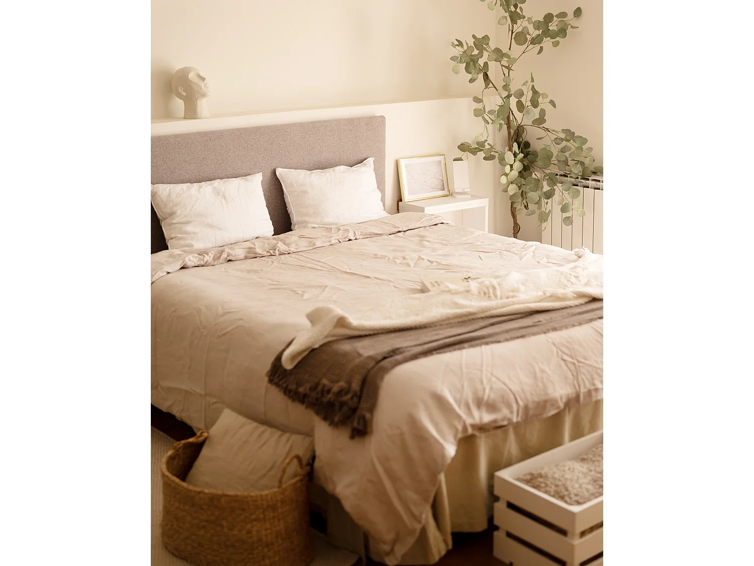 Testiera imbottita in poliestere liscio colore lavanda 150x60cm - HOOLA - DECOWOOD