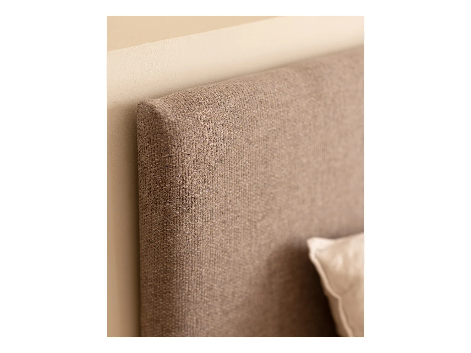 Cabecero tapizado de poliéster liso en color lavanda 200x60cm - HOOLA - DECOWOOD