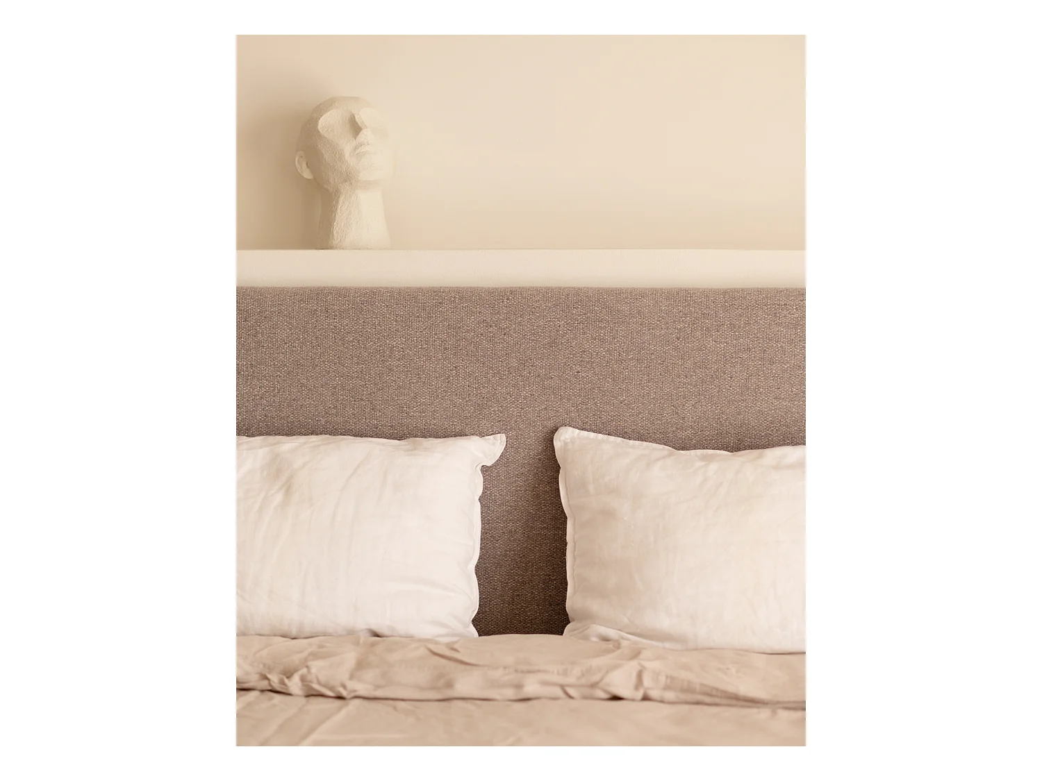 Cabecero tapizado de poliéster liso en color lavanda 200x60cm - HOOLA - DECOWOOD