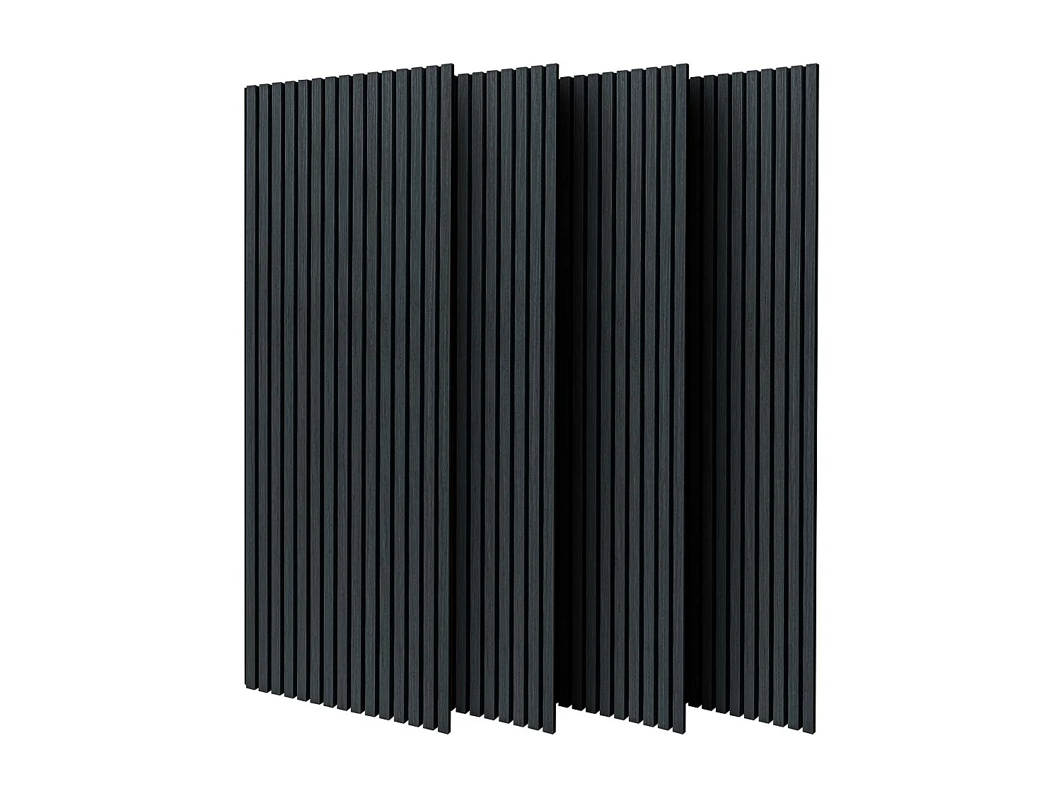 Beethoven - Set di 4 pannelli fonoassorbenti decorativi in legno 150x60 cm, nero