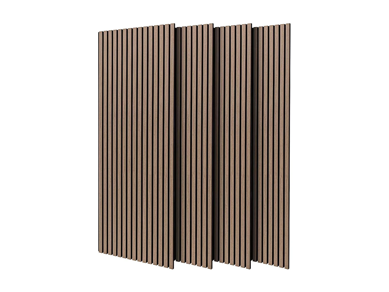 Beethoven - Set di 4 pannelli fonoassorbenti decorativi in legno 150x60 cm, marrone chiaro
