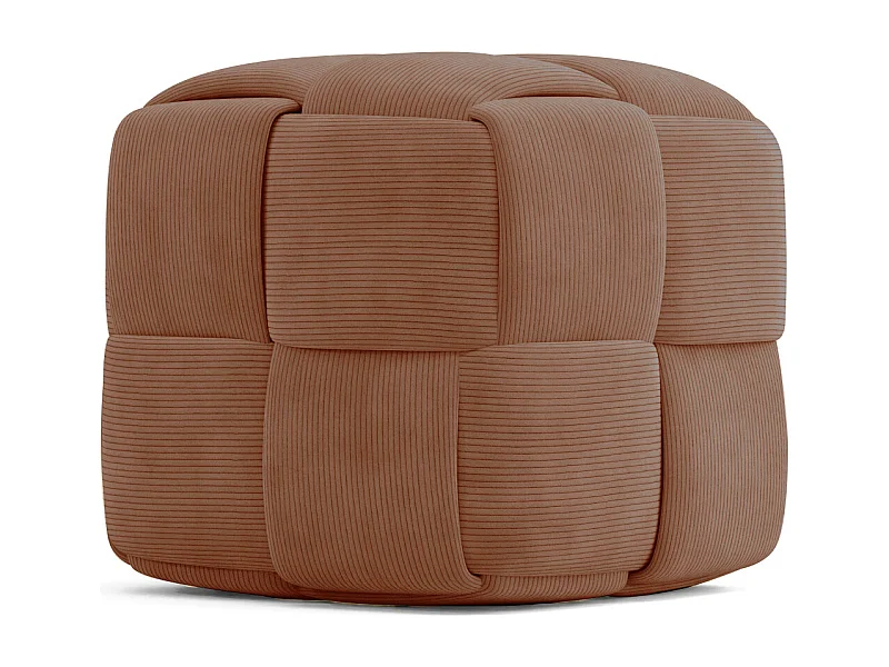 Puff Cuadrado Tapizado en Pana - Diseño Moderno - Cube