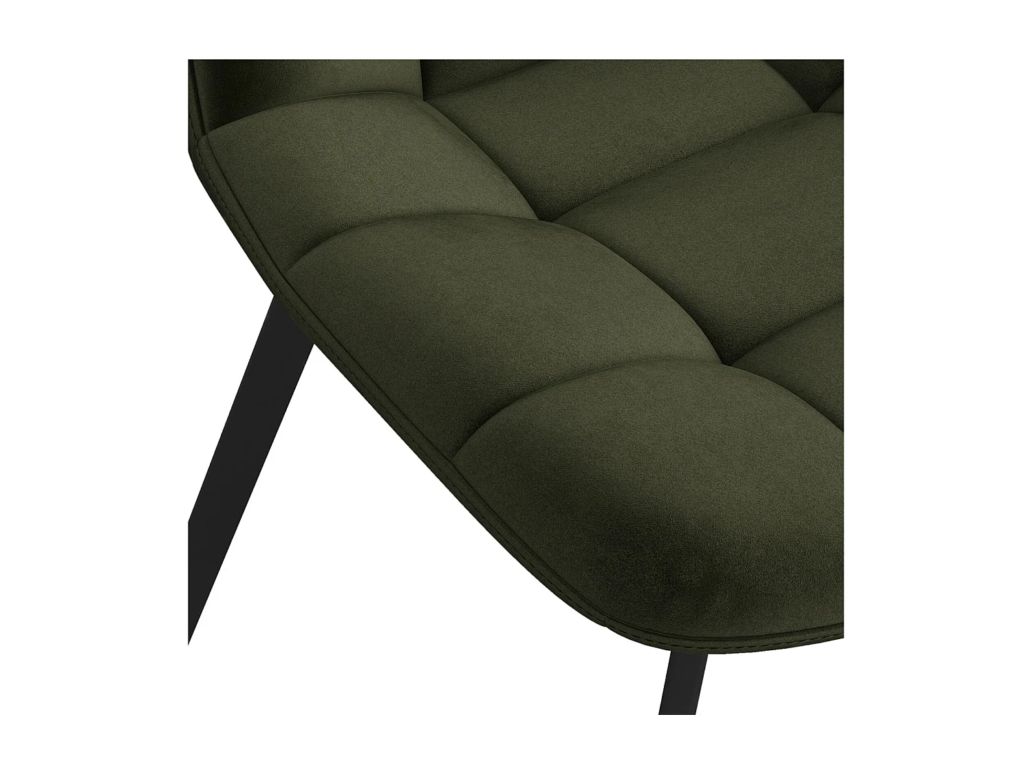 STELLIA-Chaise en velours Kaki (x4)