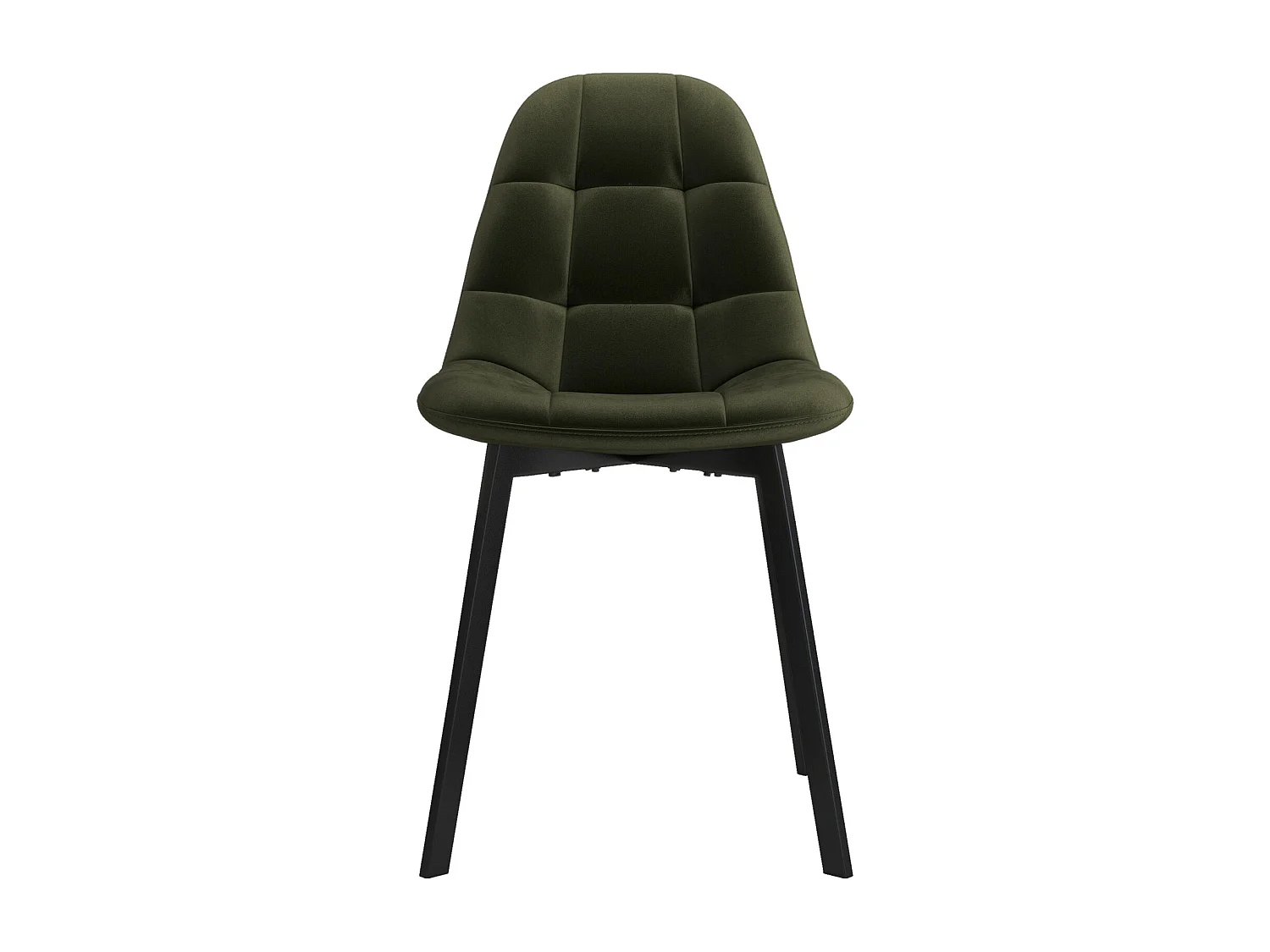 STELLIA-Chaise en velours Kaki (x4)