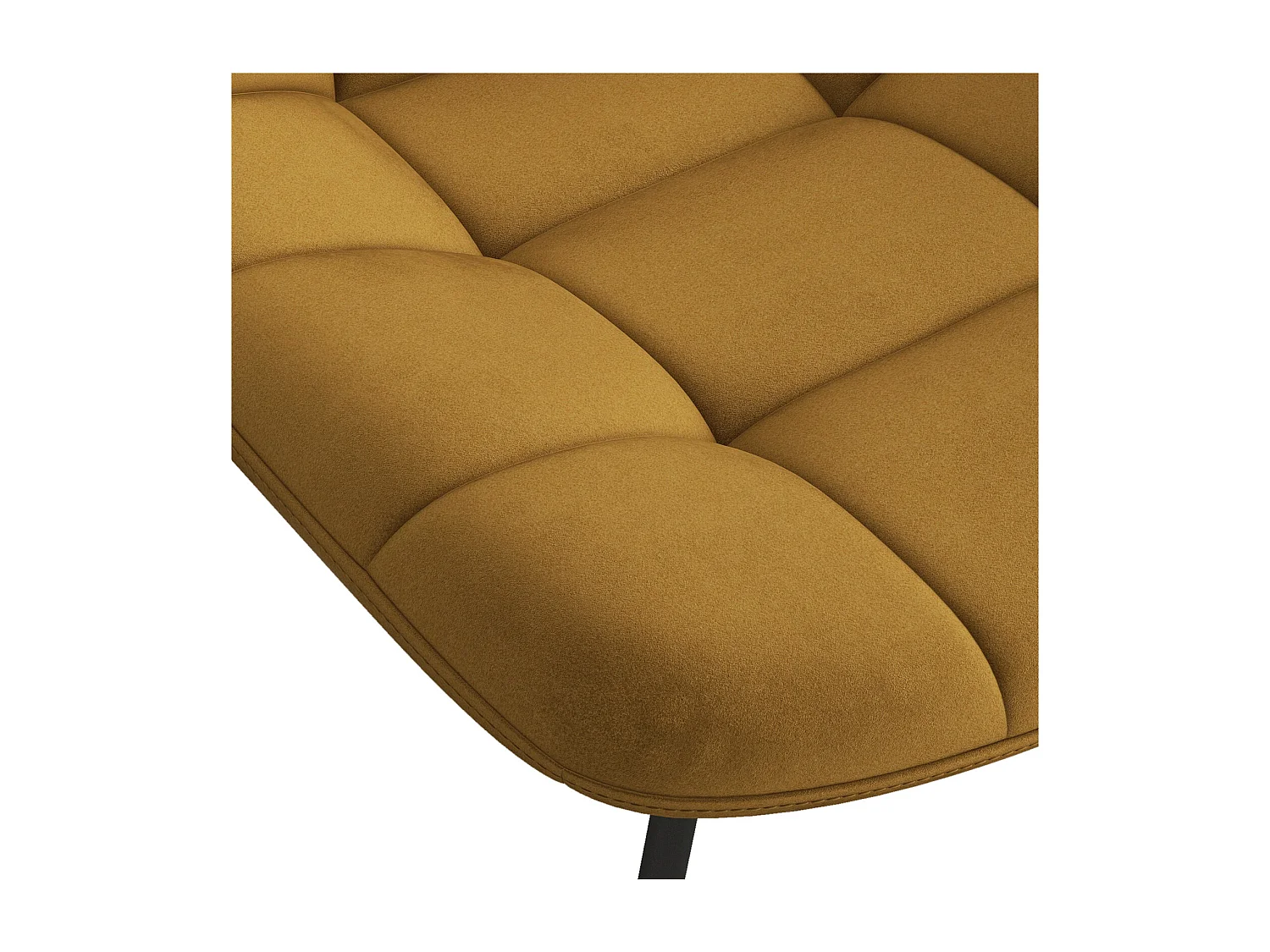 STELLIA-Sedia in velluto senape e metallo nero (x4)