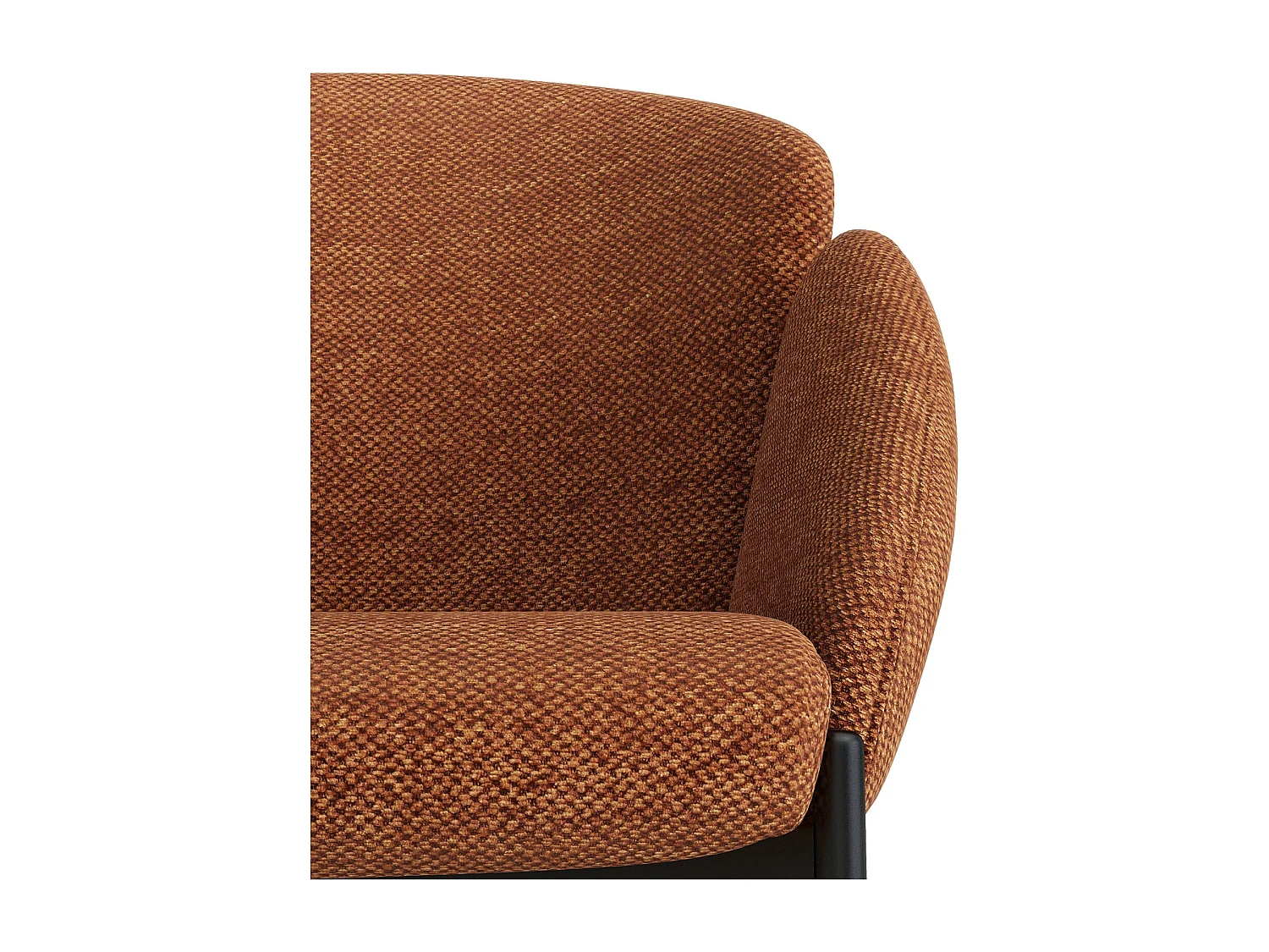 CANDICE-Sedia da bar in tessuto terracotta (x2)