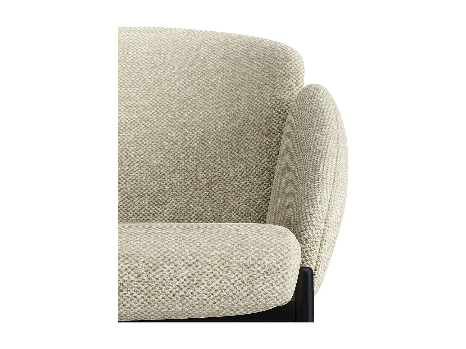 CANDICE-Silla de bar de tela beige (x2)