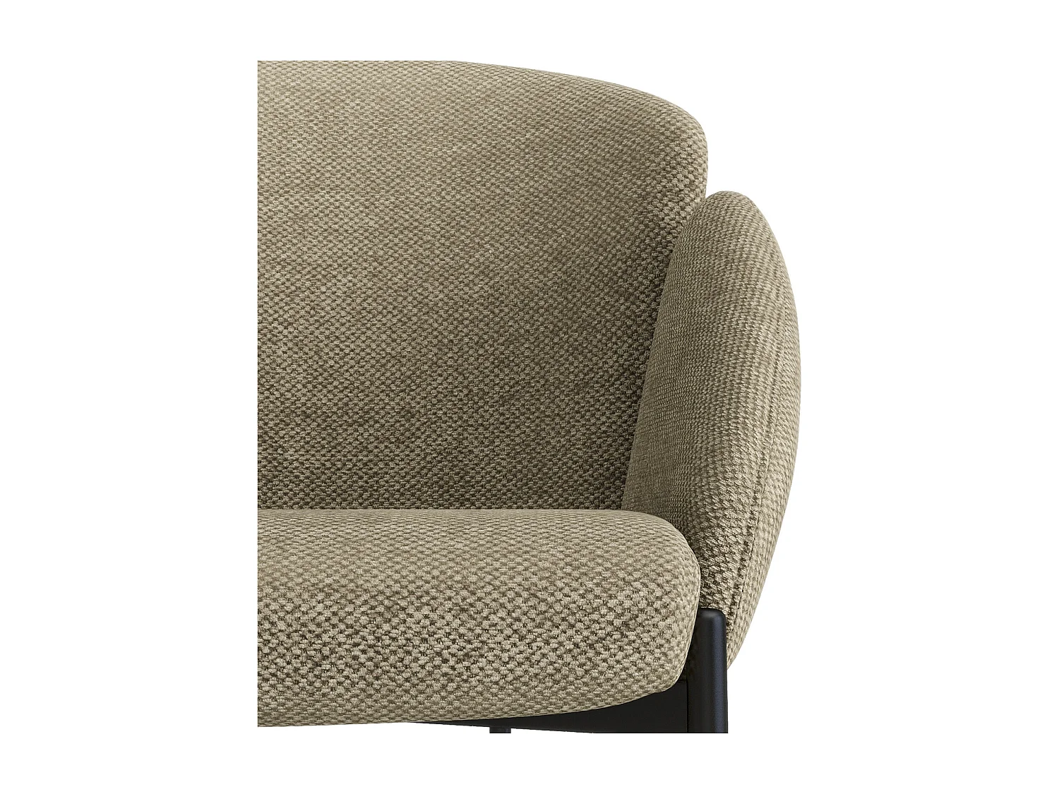 CANDICE-Sedia da bar in tessuto marrone (x2)