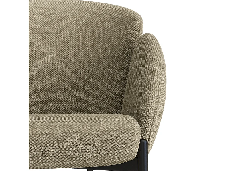 CANDICE-Sedia da bar in tessuto marrone (x2)