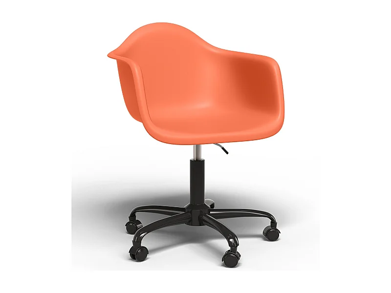 Bürostuhl mit Armlehnen - Drehstuhl mit Rollen - Weston Schwarz Gestell