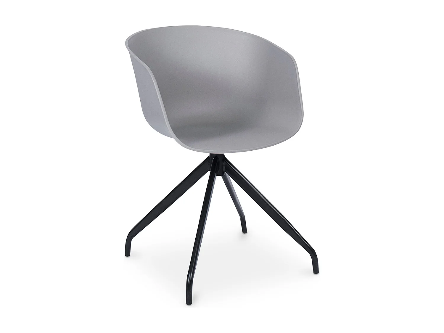 Silla de Oficina con Reposabrazos - Silla de Escritorio de Diseño Negro - Joan