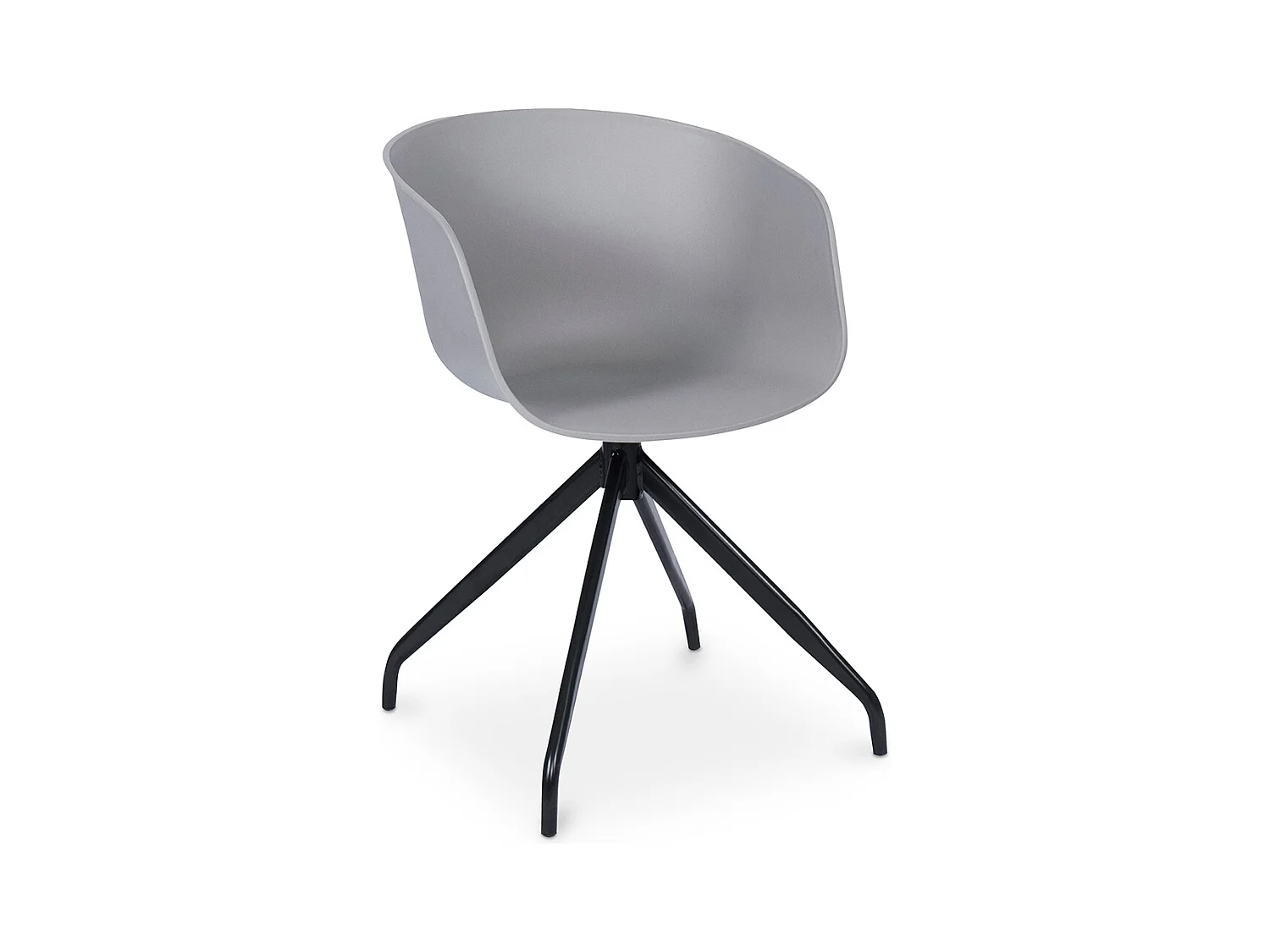Chaise de bureau tapissée avec accoudoirs - Chaise de bureau design noire - Jodie - Joan Gris clair