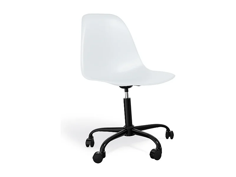 Silla De Oficina Con Reposabrazos - Silla De Escritorio Con Ruedas - Denisse Estructura Negra