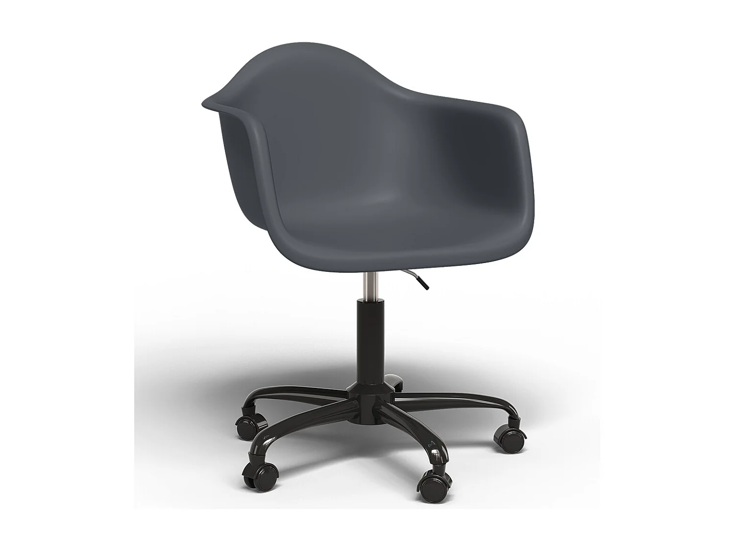 Silla De Oficina Con Reposabrazos - Silla De Escritorio Con Ruedas - Weston Estructura Negra