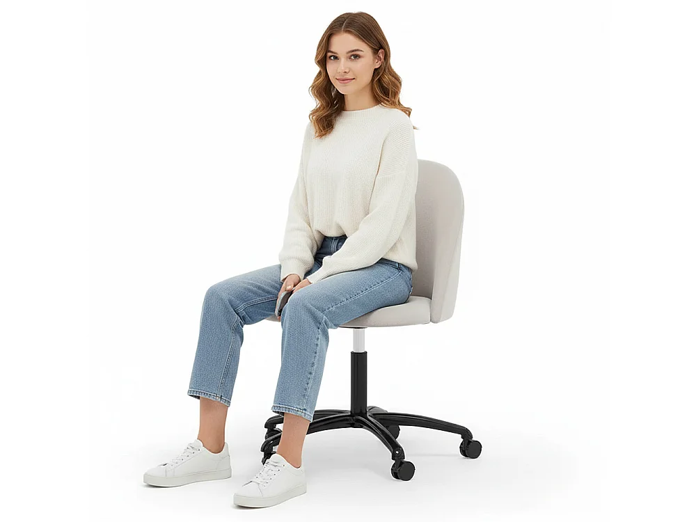 Gepolsterter Bürostuhl - Samt - Evelyne