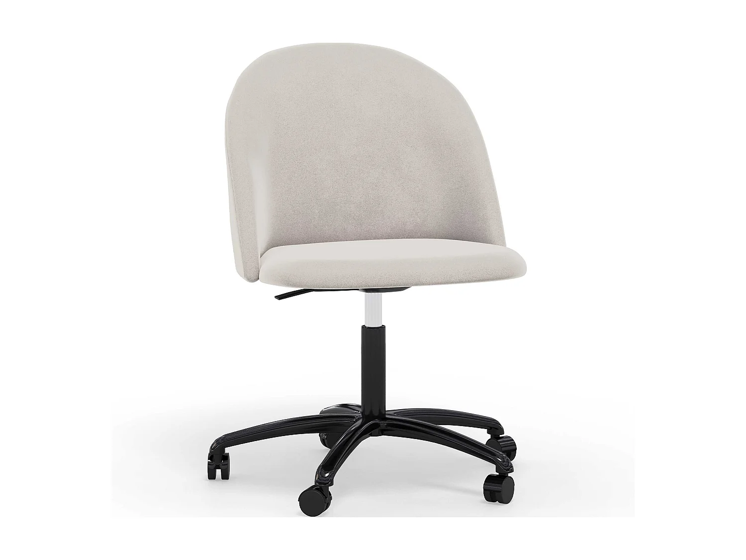 Chaise de Bureau Rembourrée - Velours - Evelyne Beige