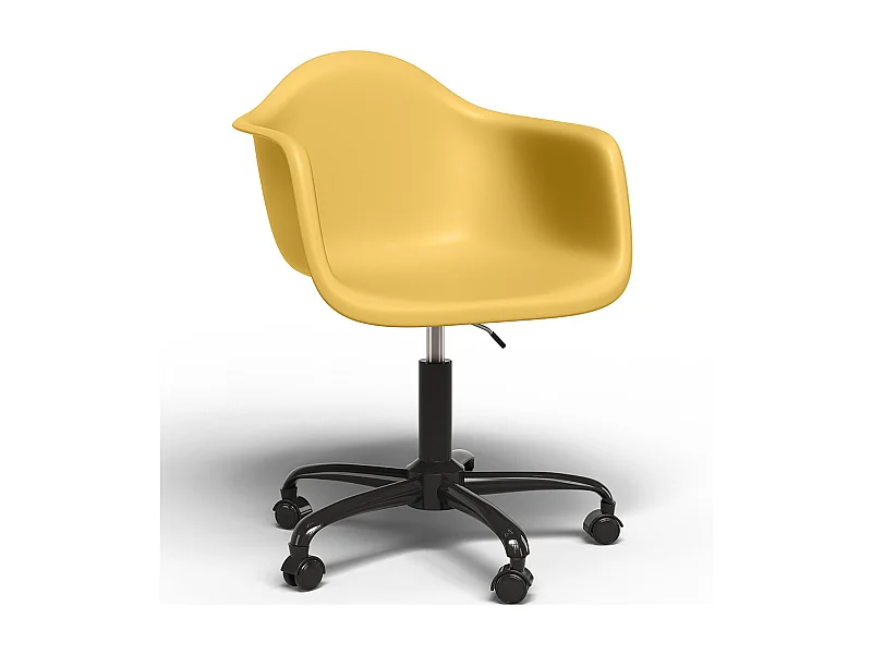 Silla De Oficina Con Reposabrazos - Silla De Escritorio Con Ruedas - Weston Estructura Negra