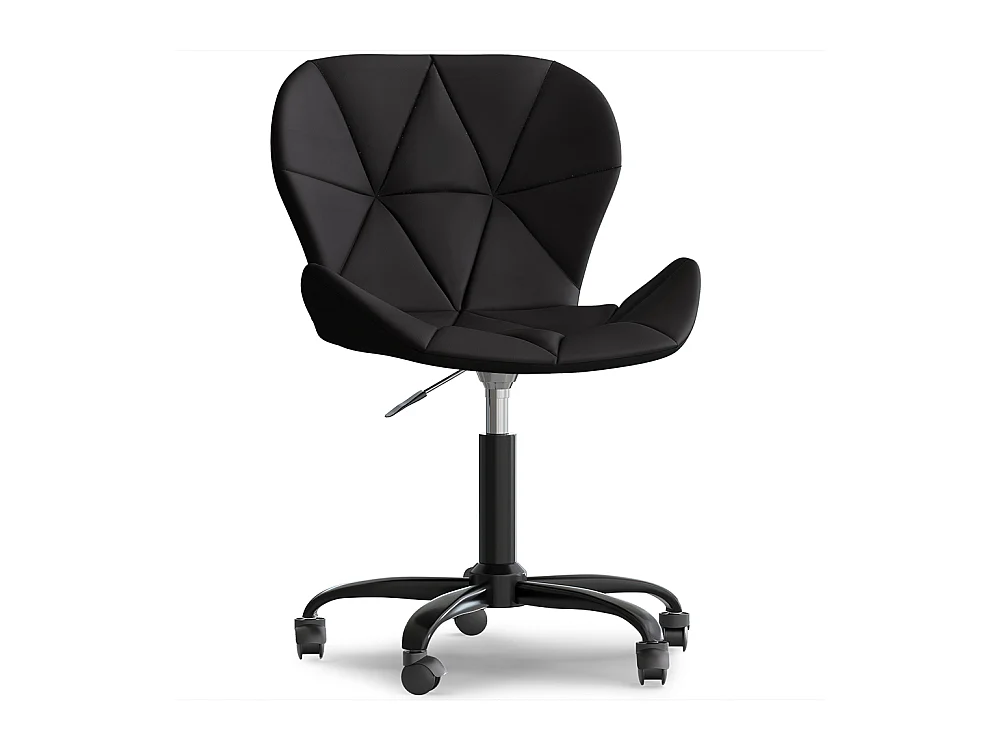 Chaise de bureau avec roulettes - Chaise pivotante de bureau - Revêtement en similicuir - Structure noire Wito Noir