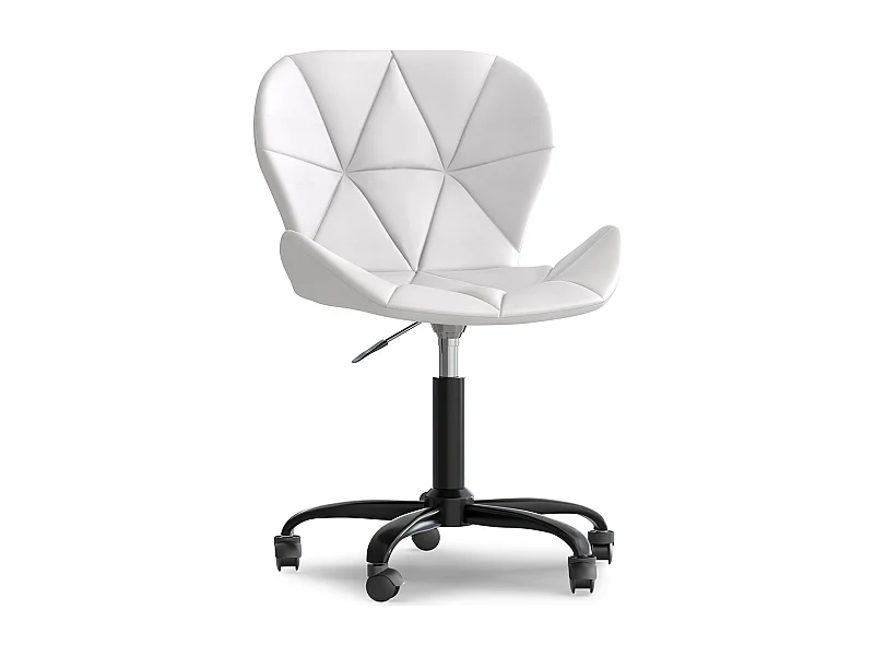 Bürostuhl mit Rädern - Drehstuhl - Kunstlederbezug - Schwarzes Wito-Gestell