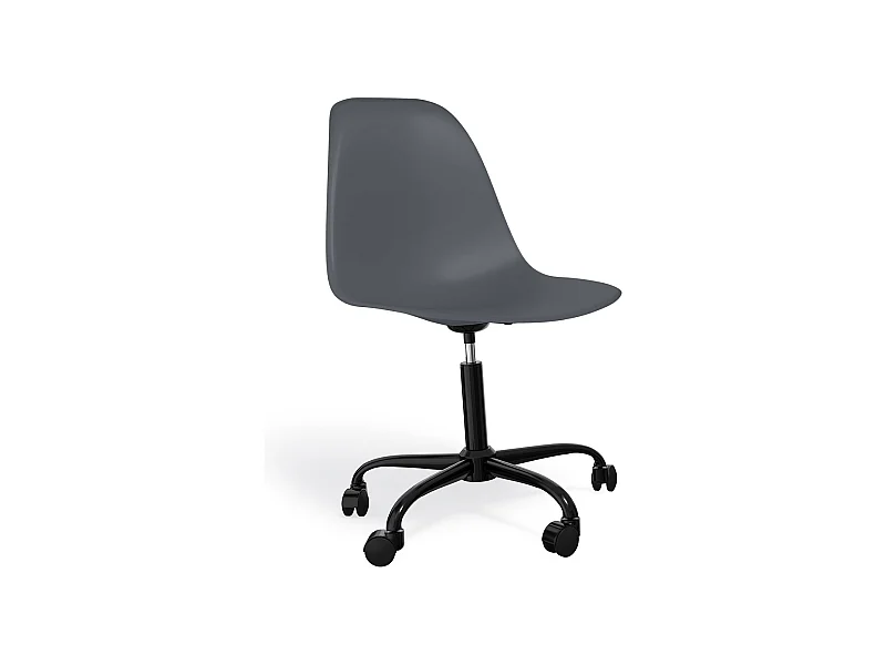 Bürostuhl mit Armlehnen - Rollender Schreibtischstuhl - Schwarzes Gestell Denisse