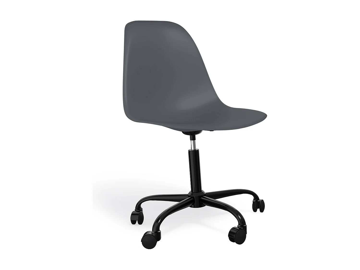 Silla De Oficina Con Reposabrazos - Silla De Escritorio Con Ruedas - Denisse Estructura Negra