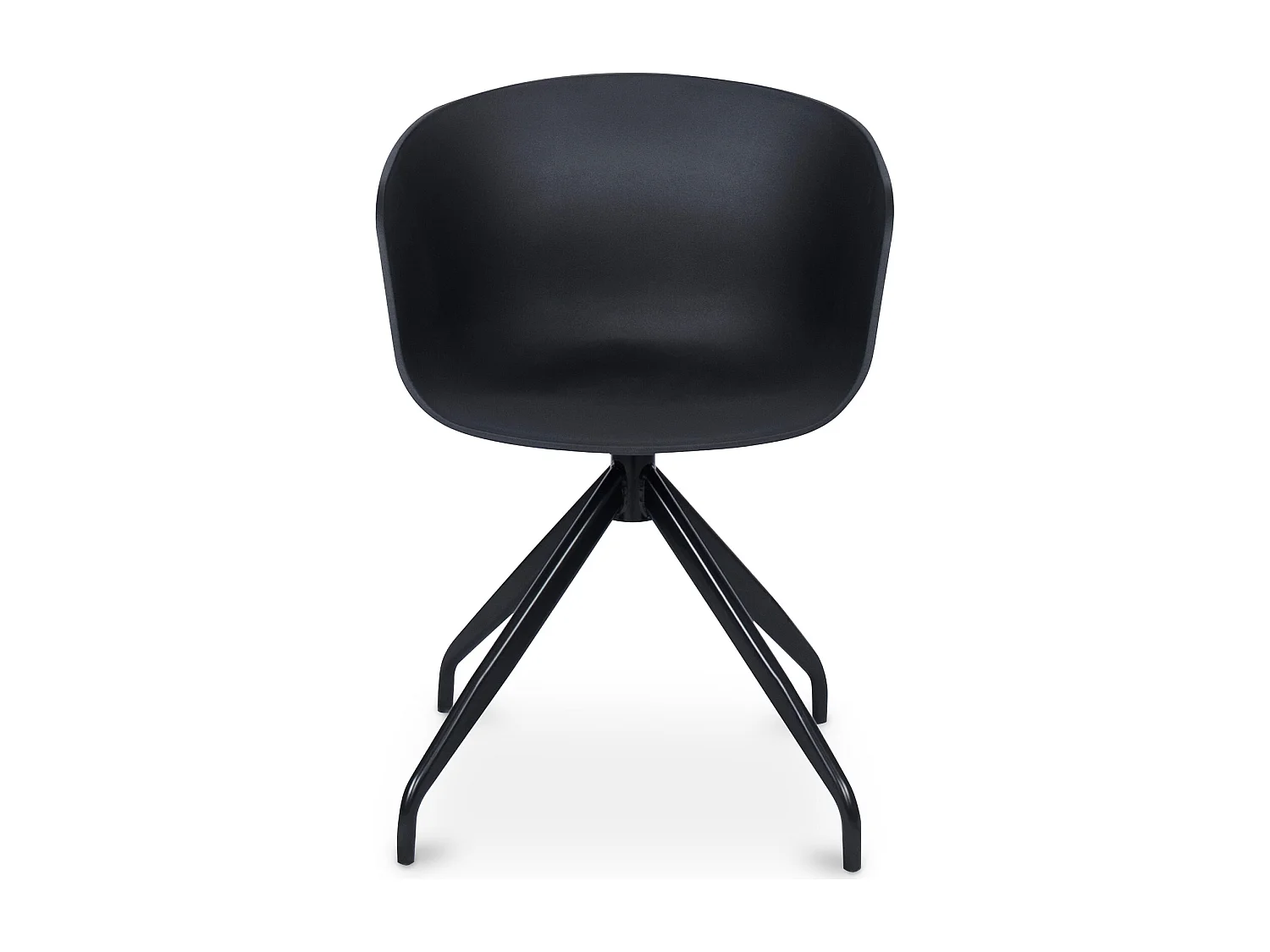 Chaise de bureau tapissée avec accoudoirs - Chaise de bureau design noire - Jodie - Joan Noir