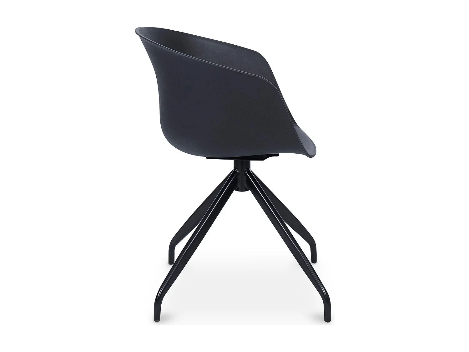 Chaise de bureau tapissée avec accoudoirs - Chaise de bureau design noire - Jodie - Joan Noir