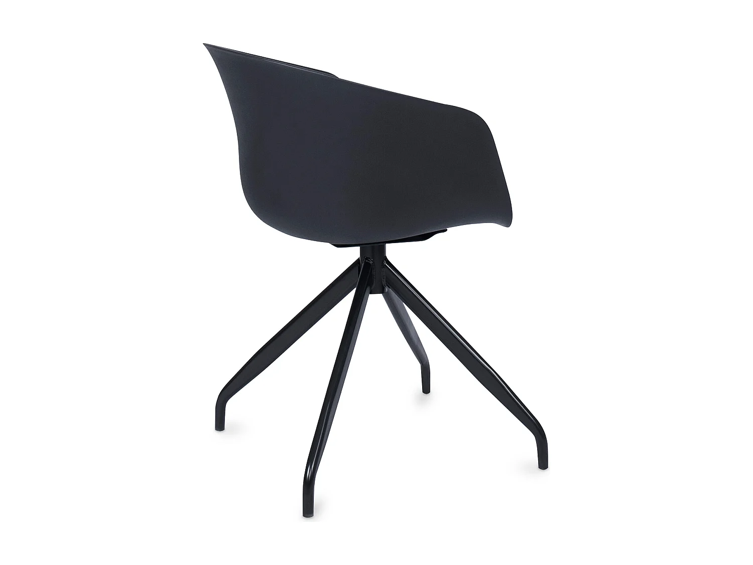 Chaise de bureau tapissée avec accoudoirs - Chaise de bureau design noire - Jodie - Joan Noir