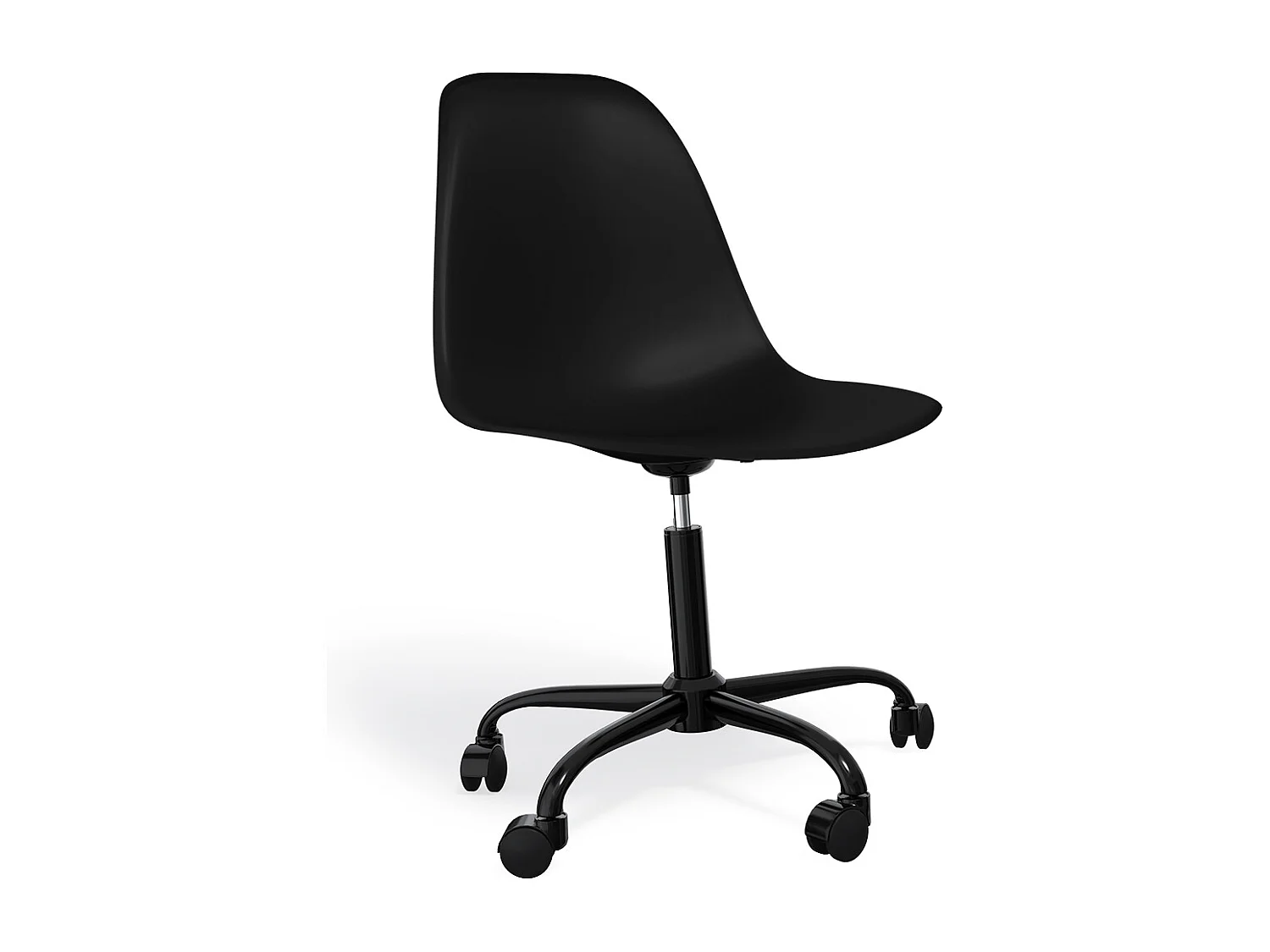 Silla De Oficina Con Reposabrazos - Silla De Escritorio Con Ruedas - Denisse Estructura Negra