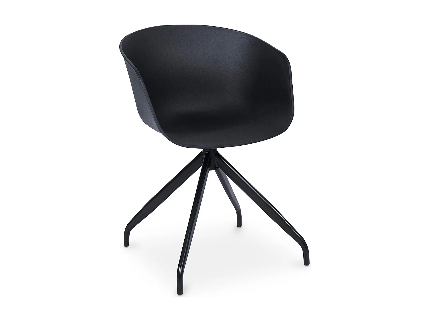 Chaise de bureau tapissée avec accoudoirs - Chaise de bureau design noire - Jodie - Joan Orange