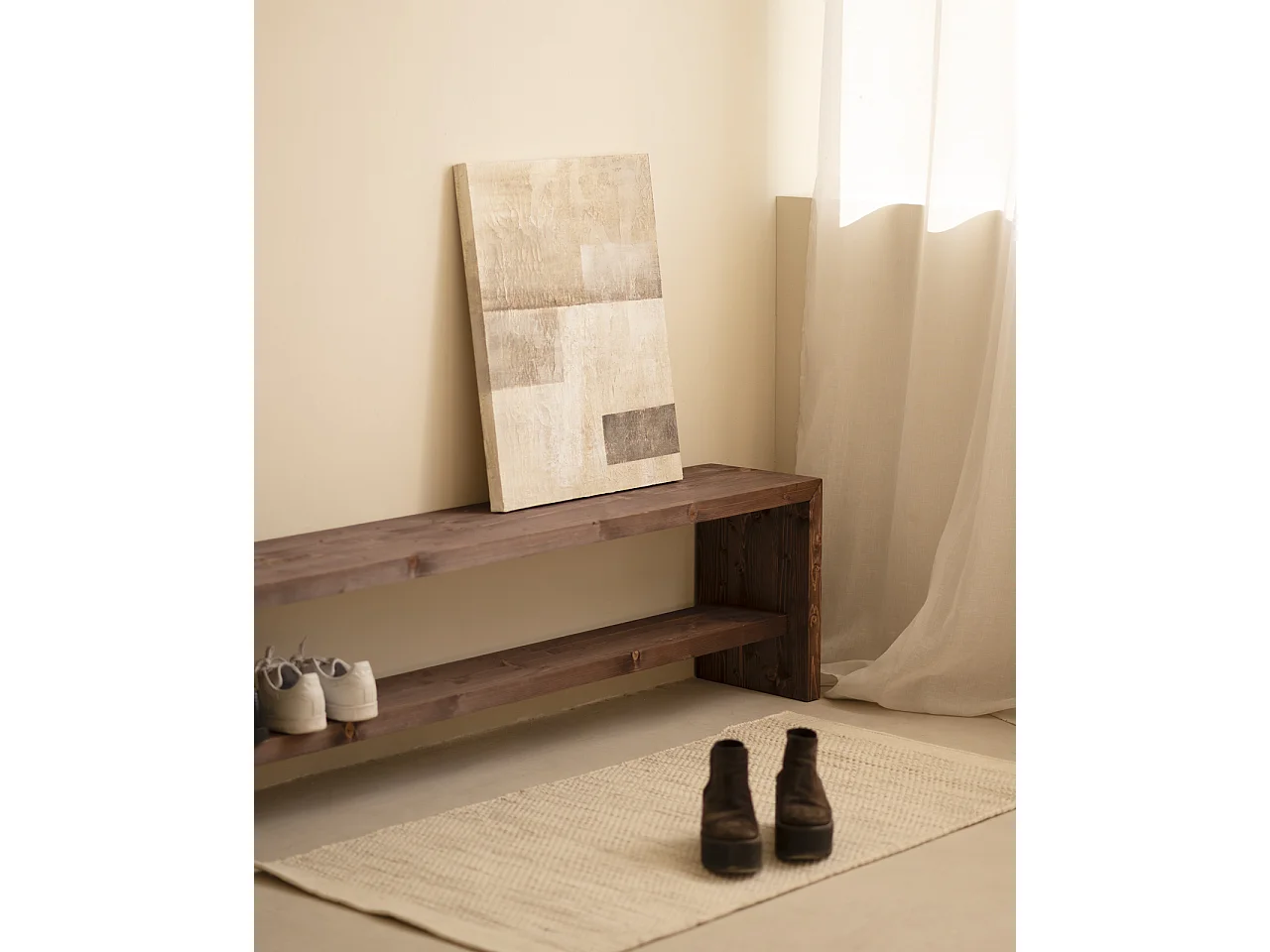 Cuadro decorativo sobre lienzo de algodón pintado artesanalmente con pintura al oleo sin marco de 60x80cm - PALERMO - DECOWOOD