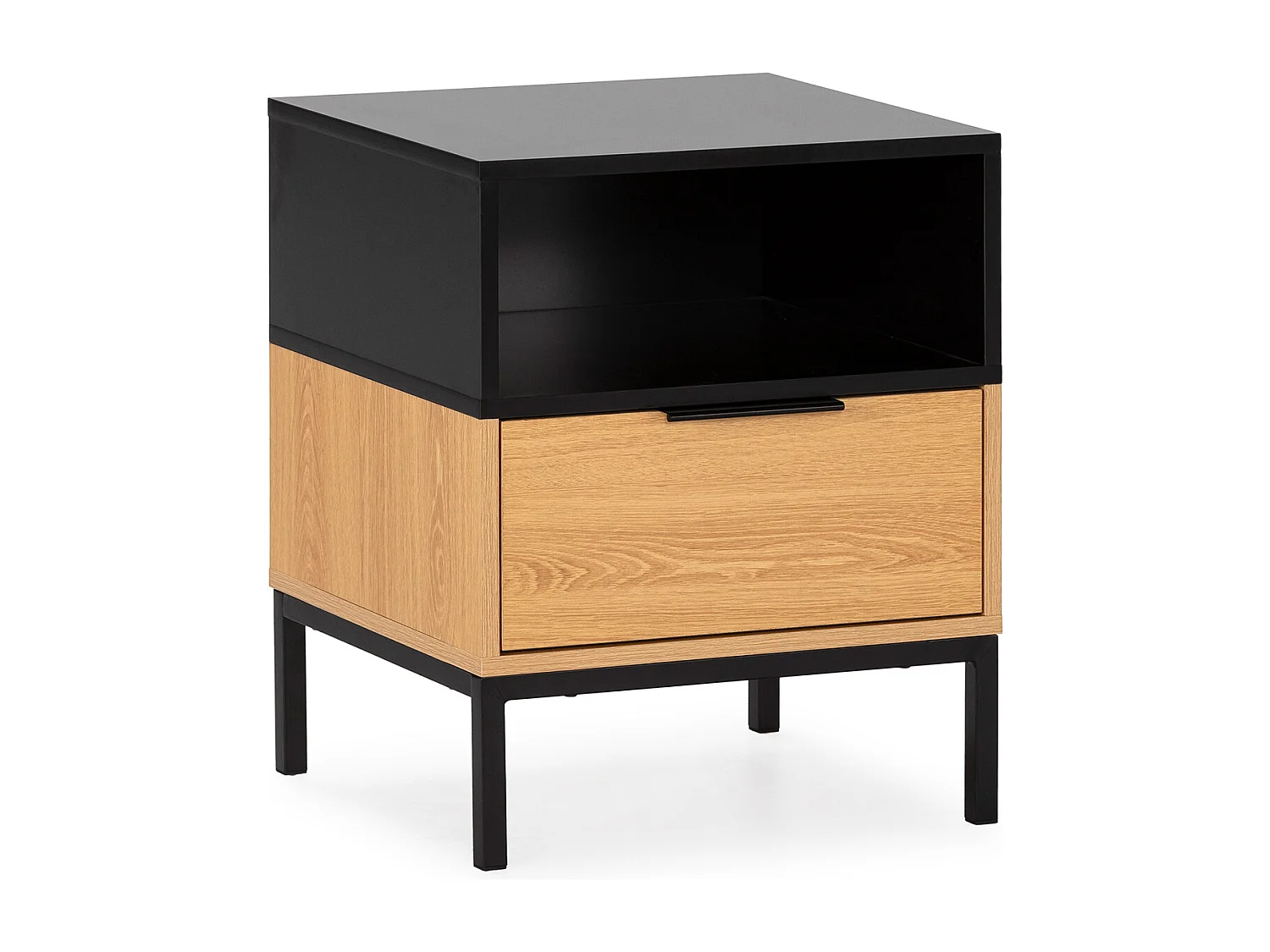 Comodino Nieve 1 cassetti colore Rovere