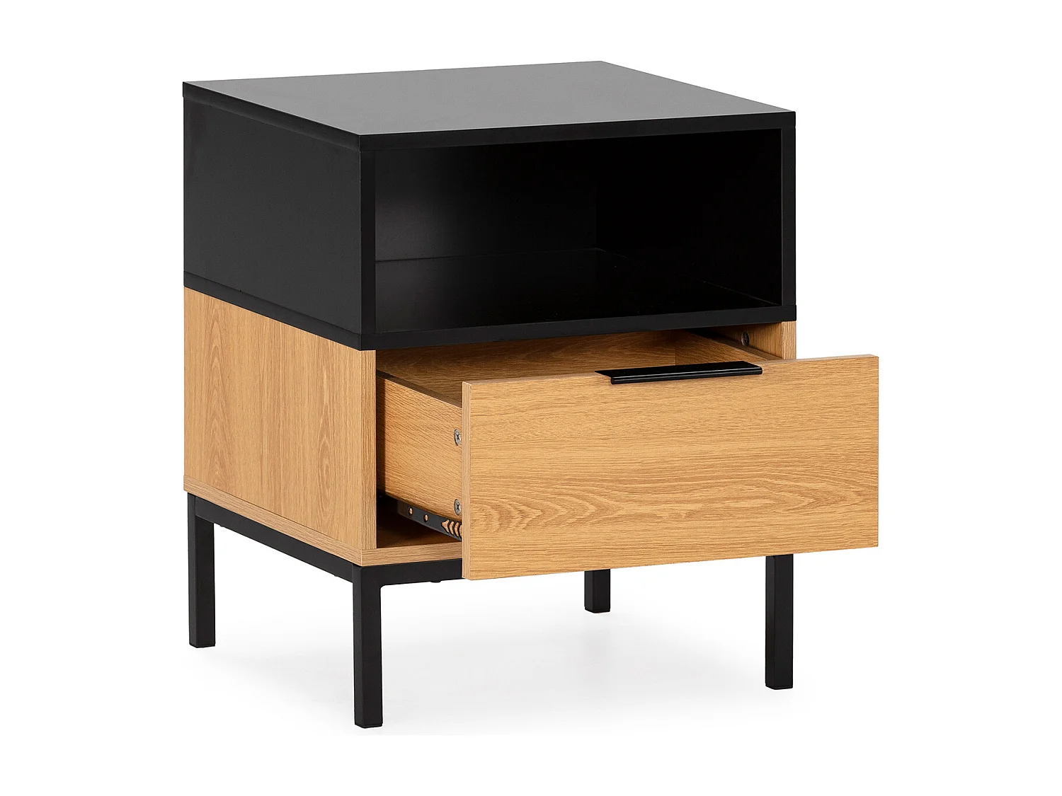 Comodino Nieve 1 cassetti colore Rovere