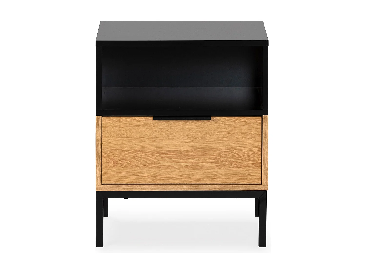 Comodino Nieve 1 cassetti colore Rovere