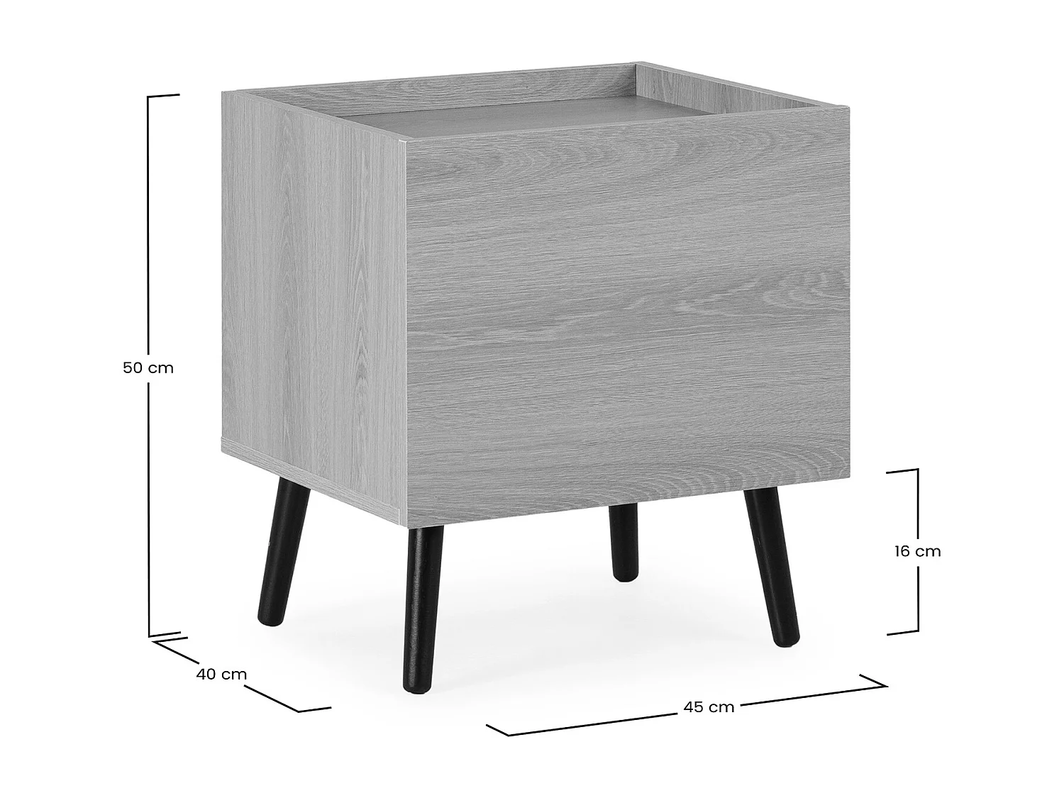 Comodino Siren 1 cassetti colore Rovere