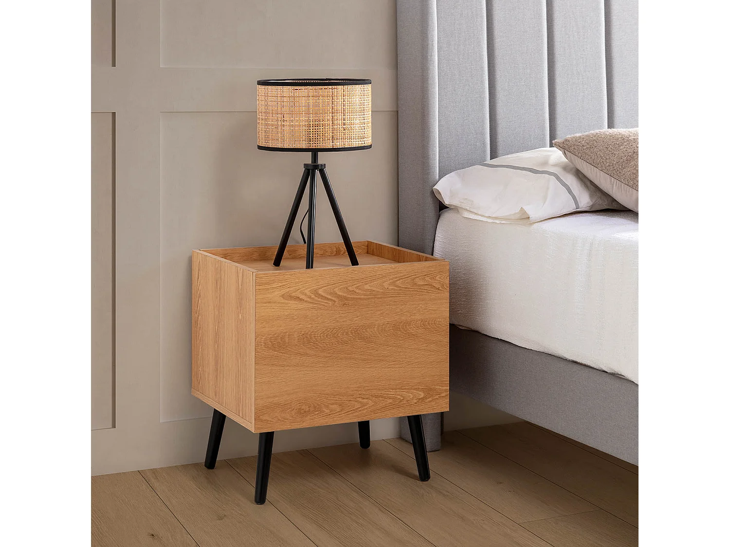 Comodino Siren 1 cassetti colore Rovere