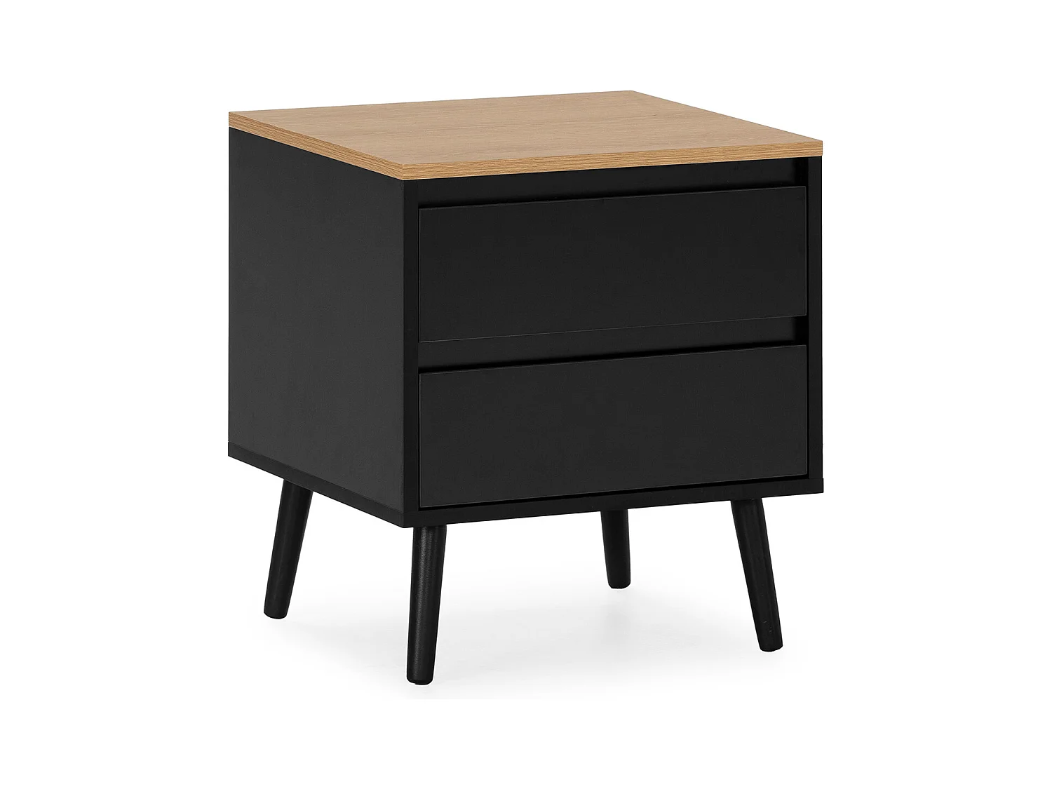 Table de chevet Desi 2 tiroirs couleur Noir