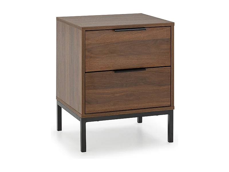 Comodino Auri 2 cassetti colore Noce