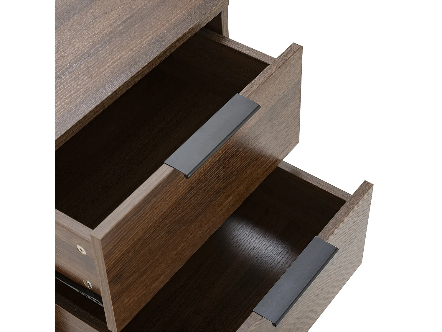 Table de chevet Auri 2 tiroirs couleur Noyer