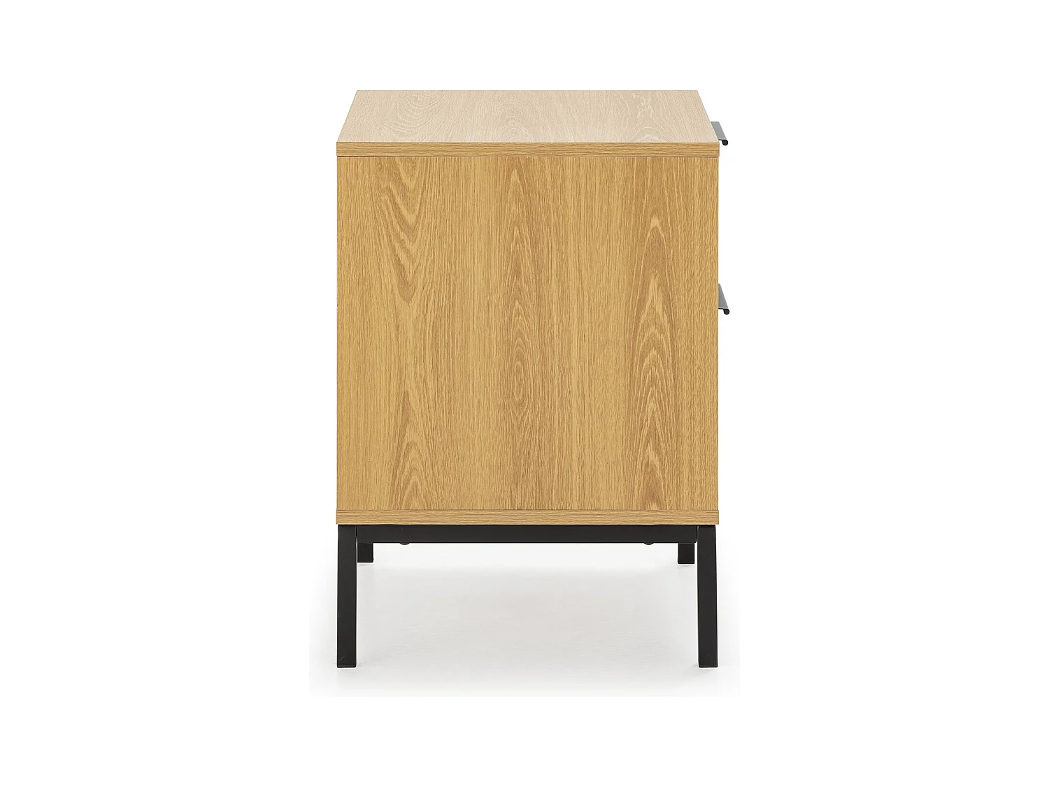 Mesita de noche Auri 2 cajones color Roble