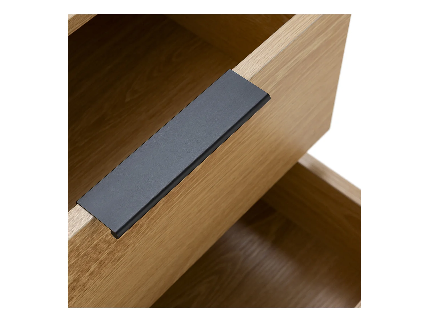 Mesita de noche Auri 2 cajones color Roble