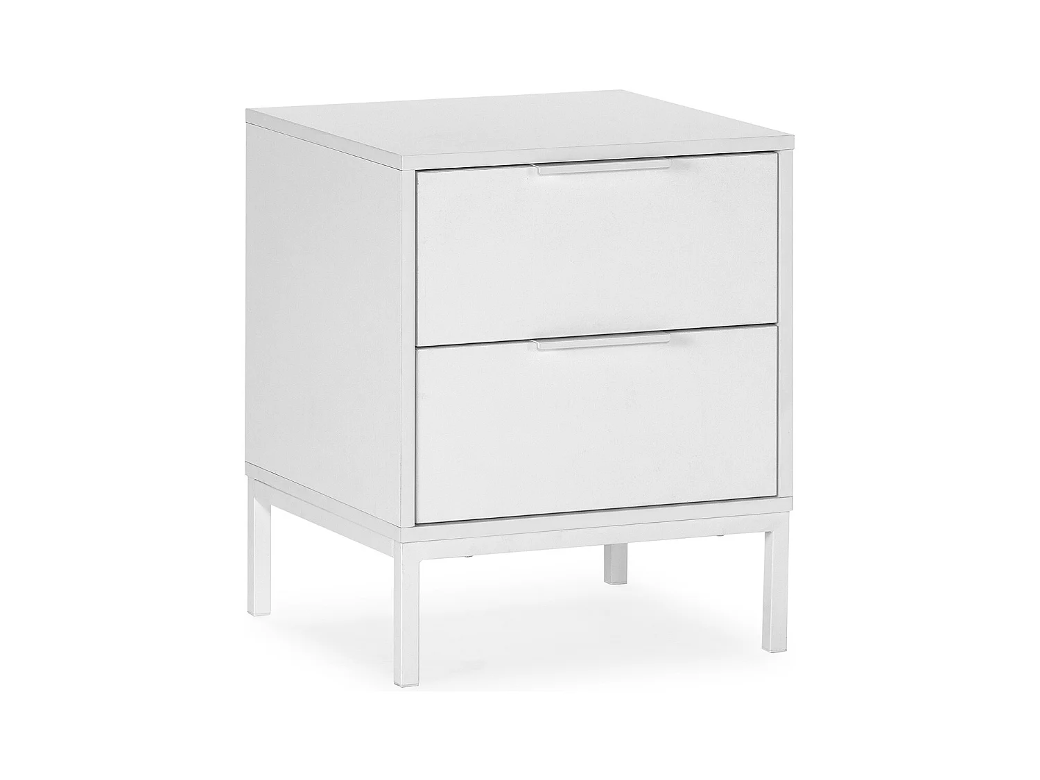 Table de chevet Auri 2 tiroirs couleur Blanc