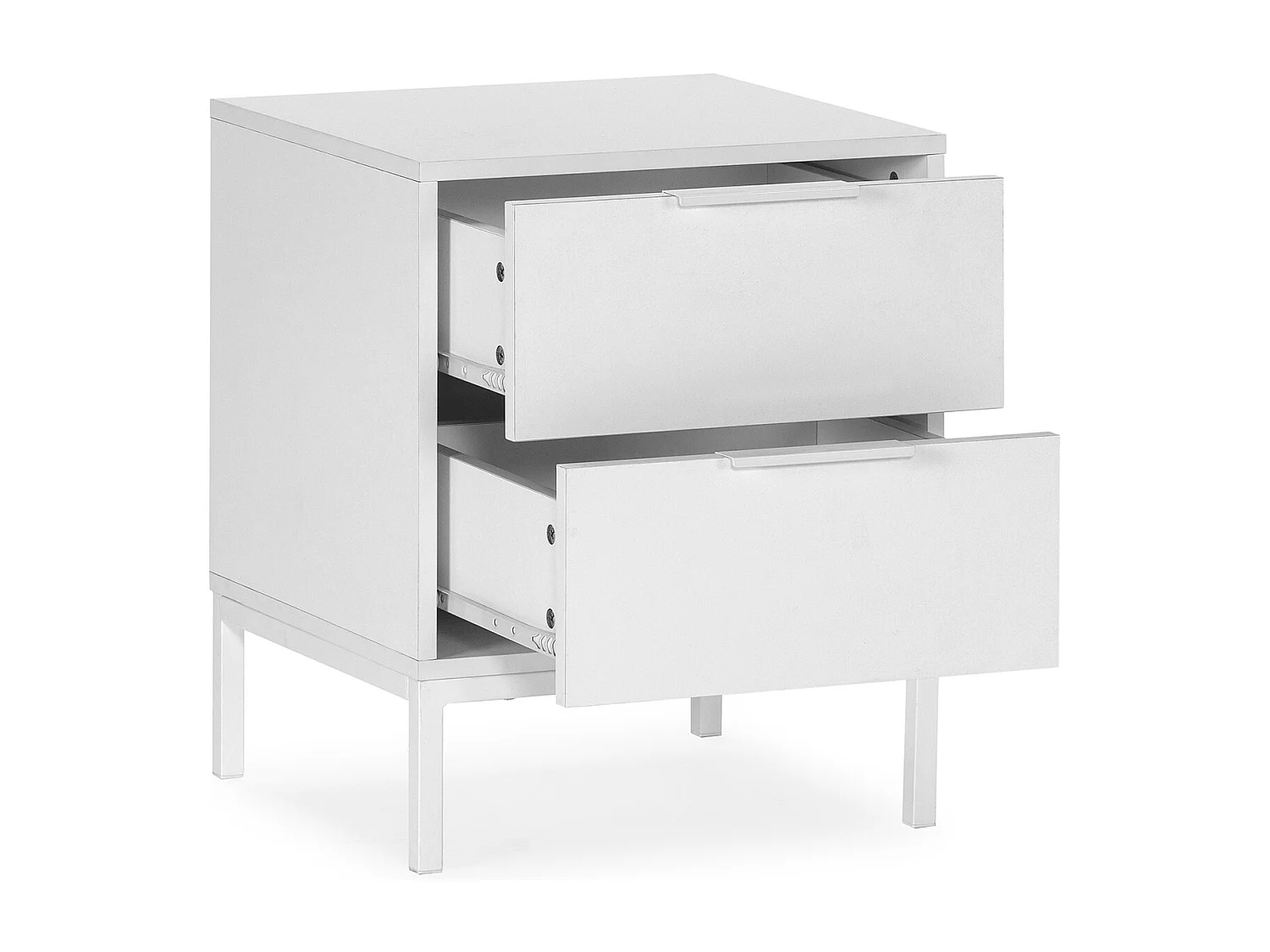 Comodino Auri 2 cassetti colore Bianco